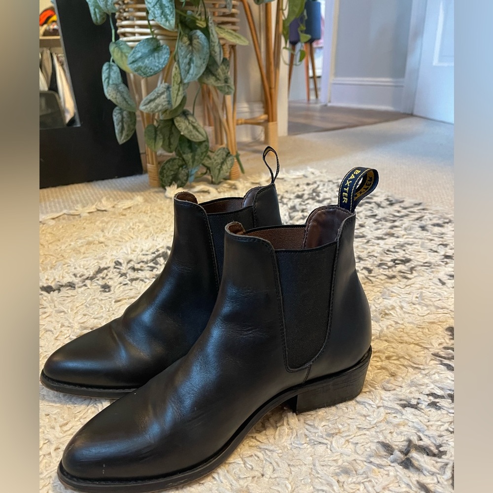 Baxter Black Leather Chelsea Boots, 9